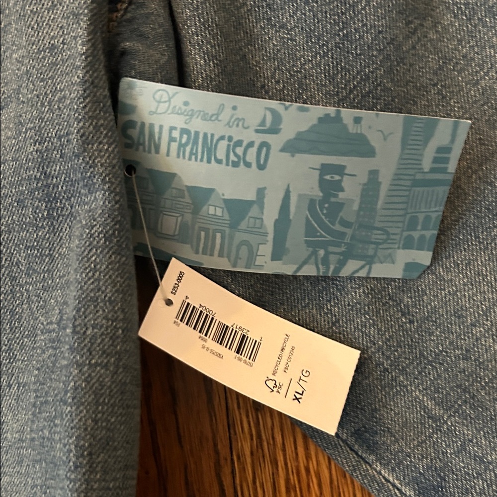 Denim Jacket with Button Closure - Picture 2 of 3